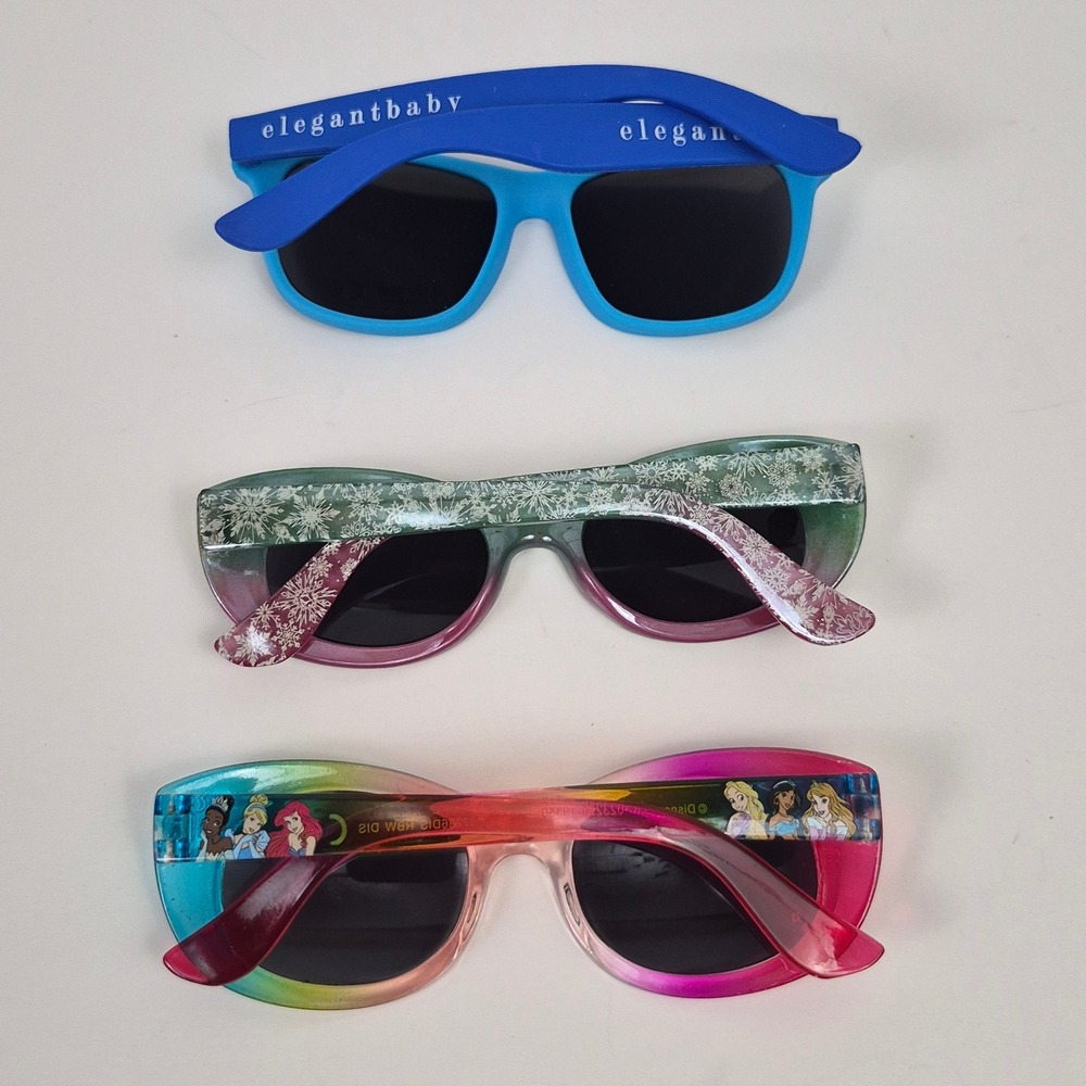 Kid's Disney Princesses, Frozen Elsa & Elegant Baby Sunglasses Lot of 3